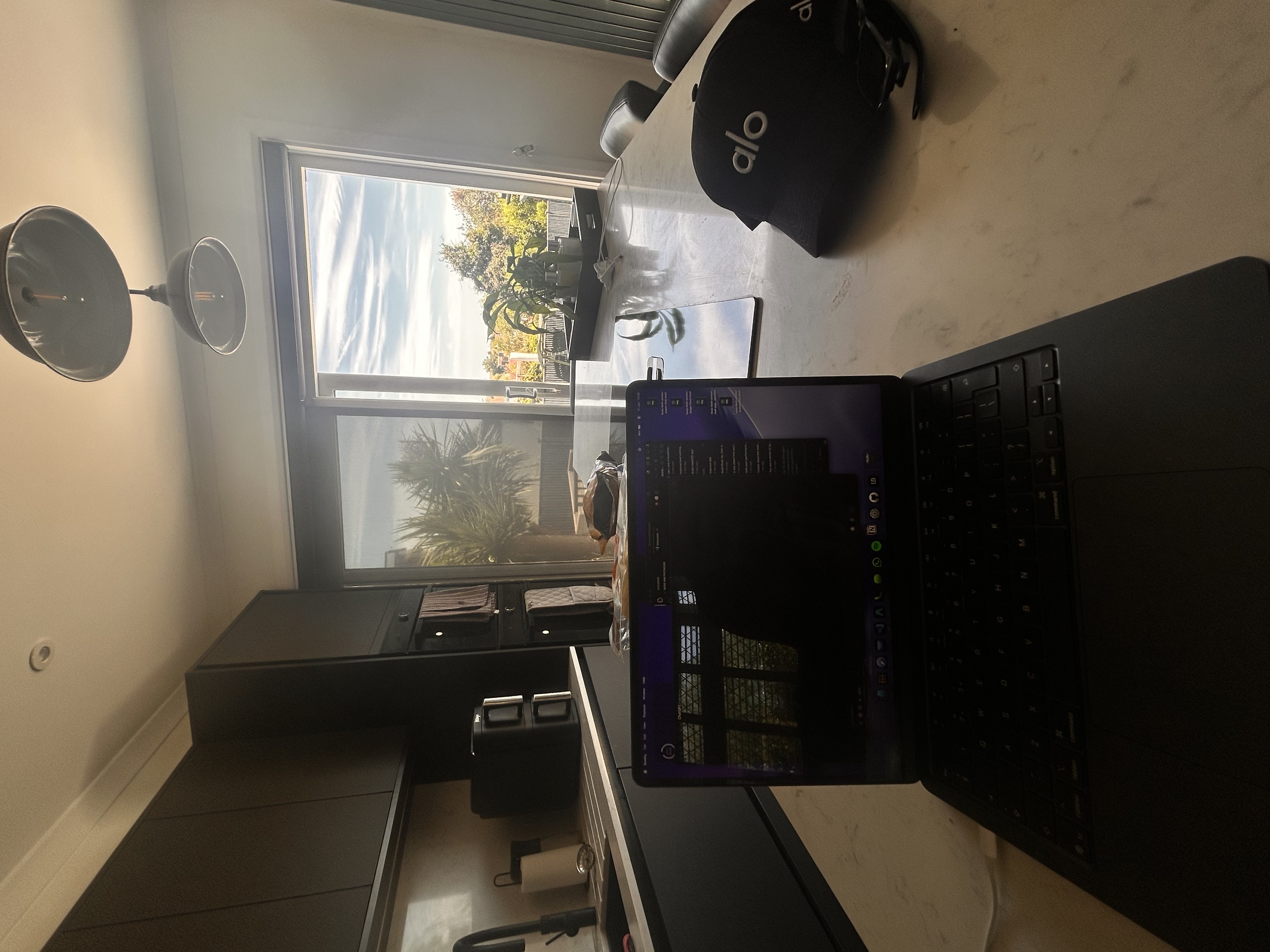 Laptop on a workspace table